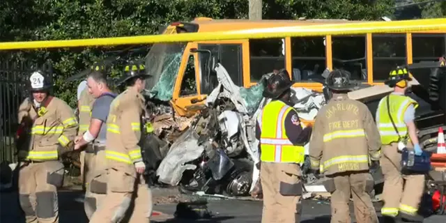 15 North Carolina students sent to hospital after school bus collides head-on with dump truck